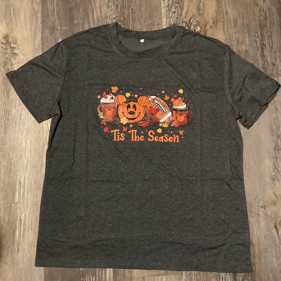 Mickey Mouse Pumpkin Tis the Season Graphic T-shirt - Picture 3 of 5